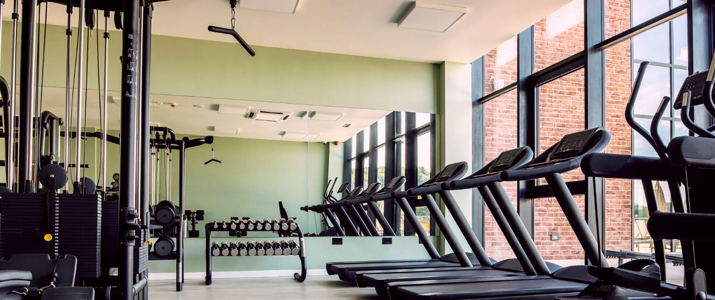 Тренажеры в спортивном зале
